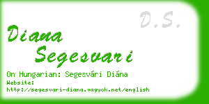diana segesvari business card